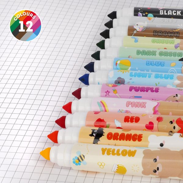 Set di 12 pennarelli - teddy friends - extraordinary stationery - LEGAMI