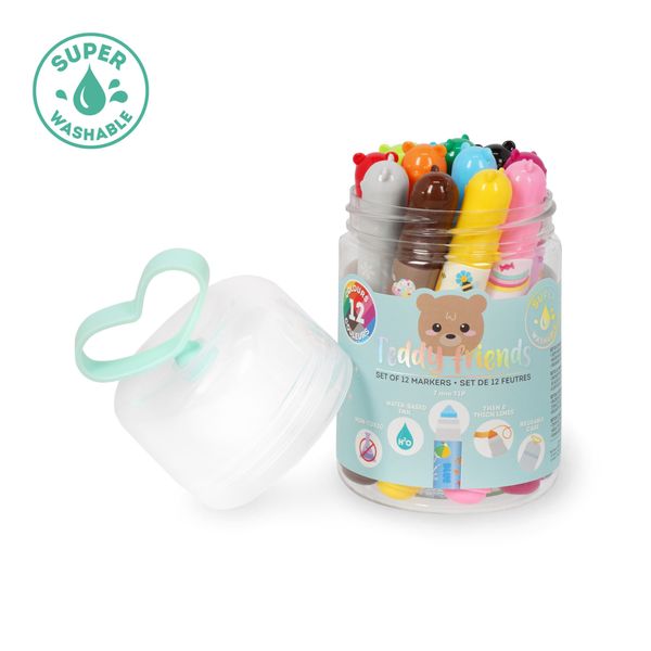 Set di 12 pennarelli - teddy friends - extraordinary stationery - LEGAMI