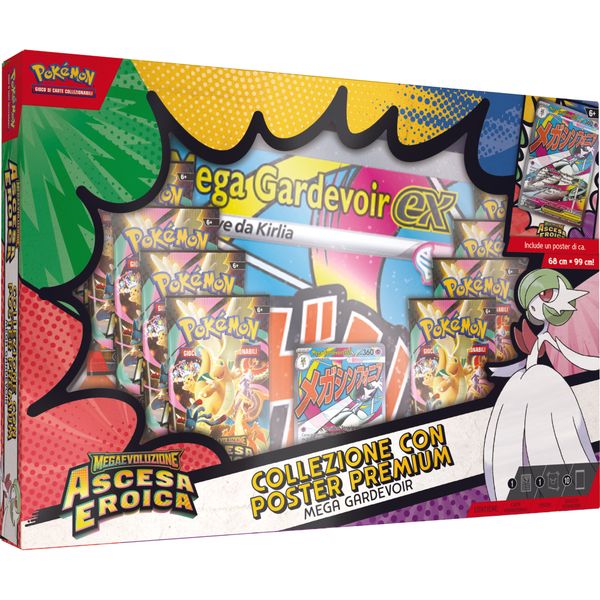Pokémon collezione con poster premium di mega lucario-ex e mega gardevoir-ex - POKEMON