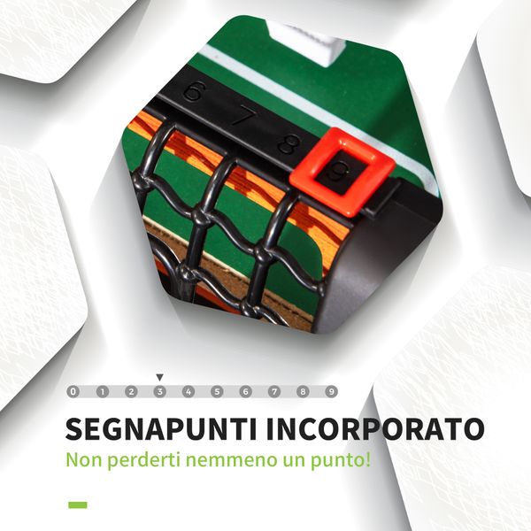 Biliardino calcio balilla per bambini con manopole antiscivolo, segnapunti e palline, 118x104x69cm - 