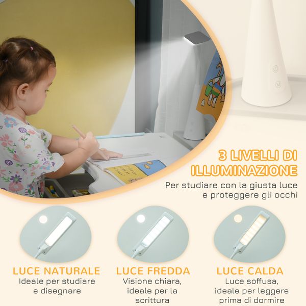 Banco scuola con sedia per bambini 6-12 anni con altezza e inclinazione regolabile, grigio - 