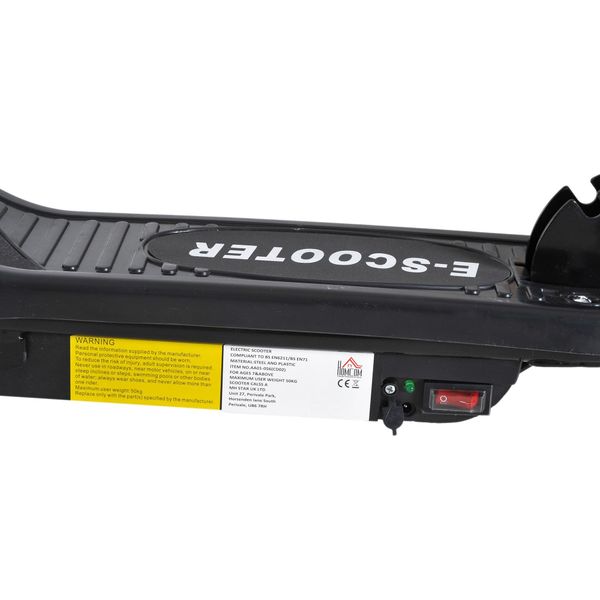 Monopattino elettrico per bambini pieghevole da 120w, velocità max 12km/h e portata 50kg, 74x36x69-91 cm, nero - 