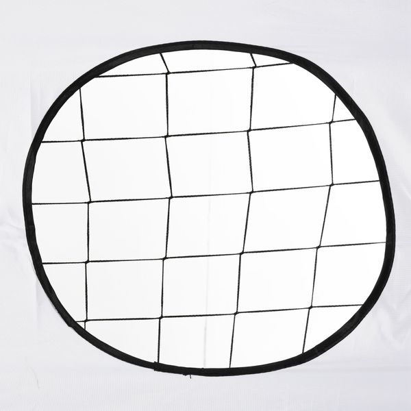 Porta da calcio per bambini e adulti con rete in pe, in metallo e oxford, bianco e nero, 240x88x171.5cm - 