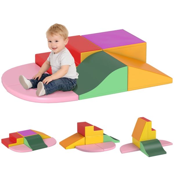 Set costruzioni morbide per bambini 1-3 anni da 6 pezzi in pu ed epe multicolore - 