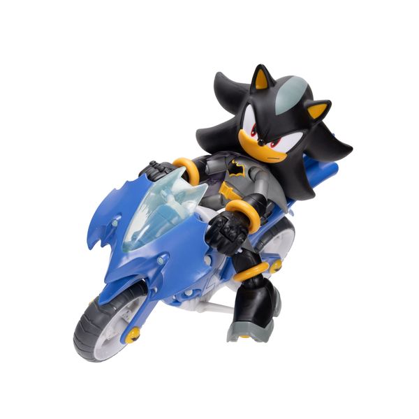Dc x sonic - personaggio di shadow 13 cm con batcycle - BATMAN, DC COMICS, Sonic