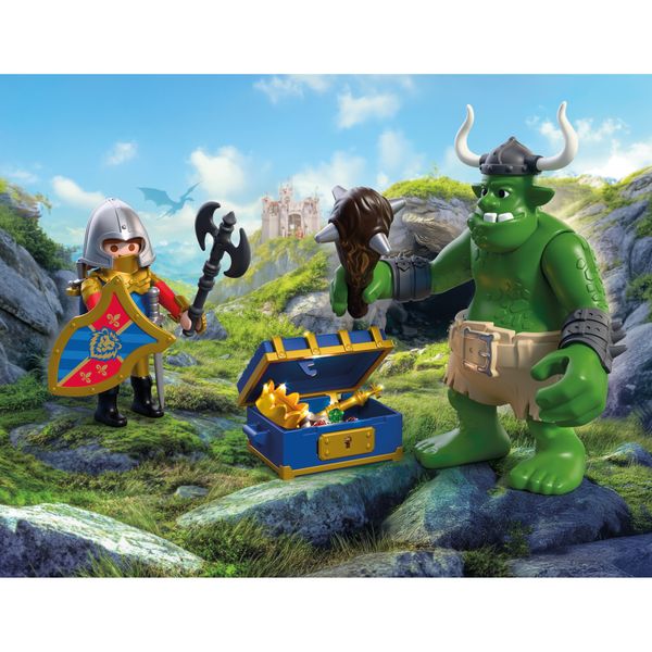 Playmobil 72116 troll con tesoro dei cavalieri del leone - Playmobil