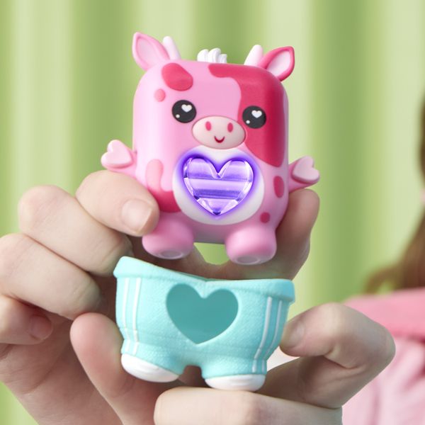 Hasbro nano-mals, mootilda la mucca rosa -  portachiavi interattivo - HASBRO GAMING