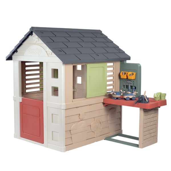 Smoby life casetta gioco con banco lavoro e 39 accessori - SMOBY