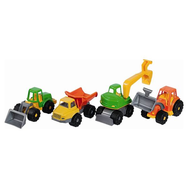 Mezzi di plastica assortiti: ruspa, trattore, betoniera e gru - confezione singola - ANDRONI GIOCATTOLI