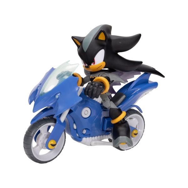 Dc x sonic - personaggio di shadow 13 cm con batcycle - BATMAN, DC COMICS, Sonic