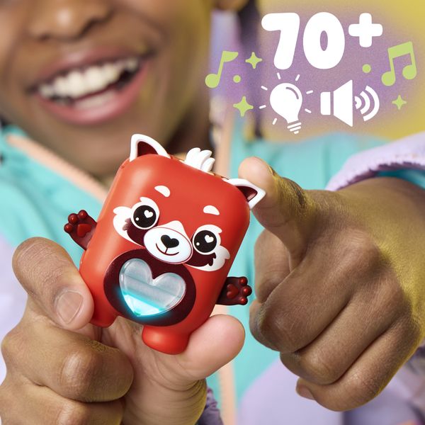 Hasbro nano-mals, pamanda il panda rosso -  portachiavi interattivo - HASBRO GAMING