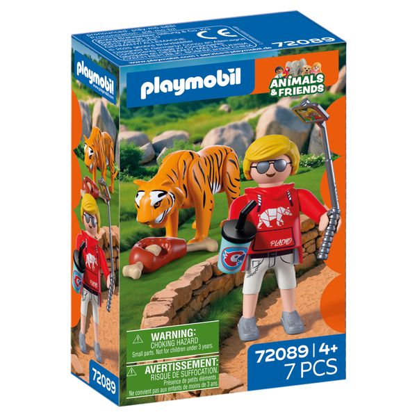 Playmobil 72089 zoo: tigre e visitatore - Playmobil