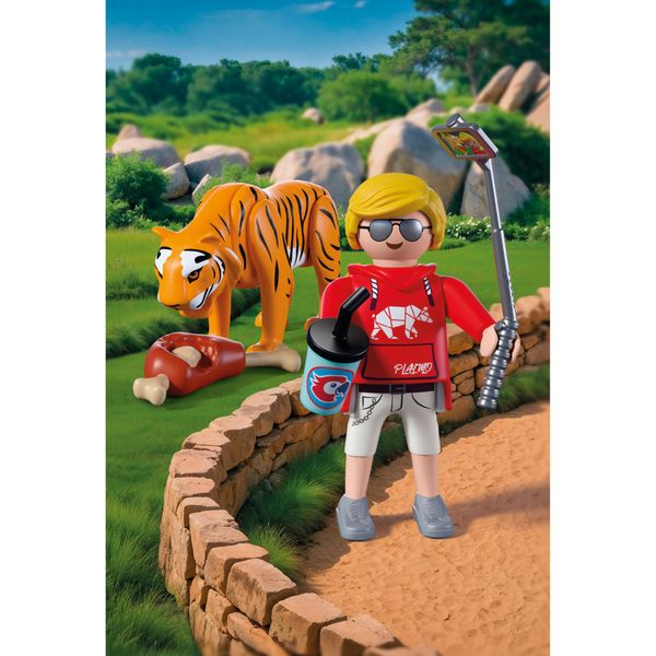 Playmobil 72089 zoo: tigre e visitatore - Playmobil
