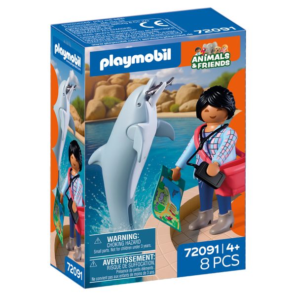 Playmobil 72091 zoo: delfino e visitatore - Playmobil