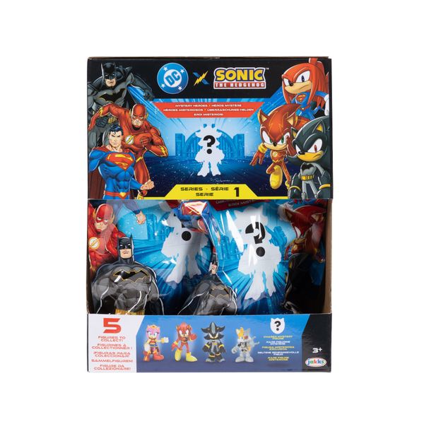 Dc x sonic - assortimento di personaggi articolati 6 cm - wave 1 - DC COMICS, Sonic