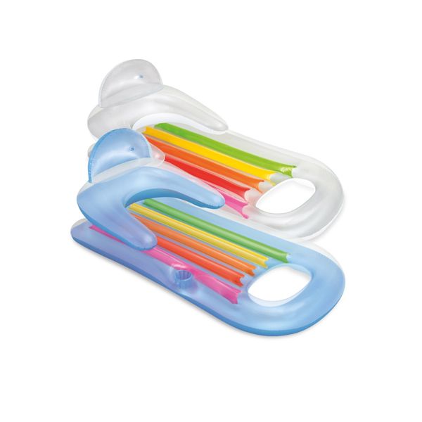Intex 58802eu - poltrona gonfiabile mare abbronzante, vinile, multicolore,160x85 cm - INTEX