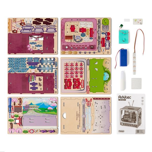 Arkitec - cityscape tokyo puzzle 124 pz. - NO BRAND