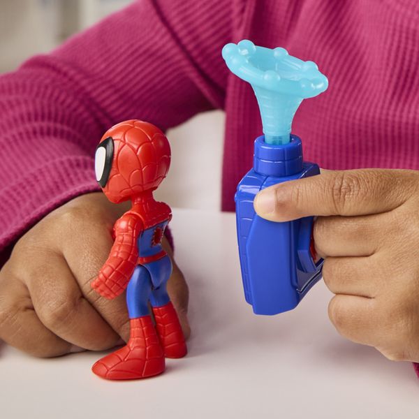 Spidey e i suoi fantastici amici, spidey team con elicottero – action figure da 7,6 cm e veicolo - SPIDEY