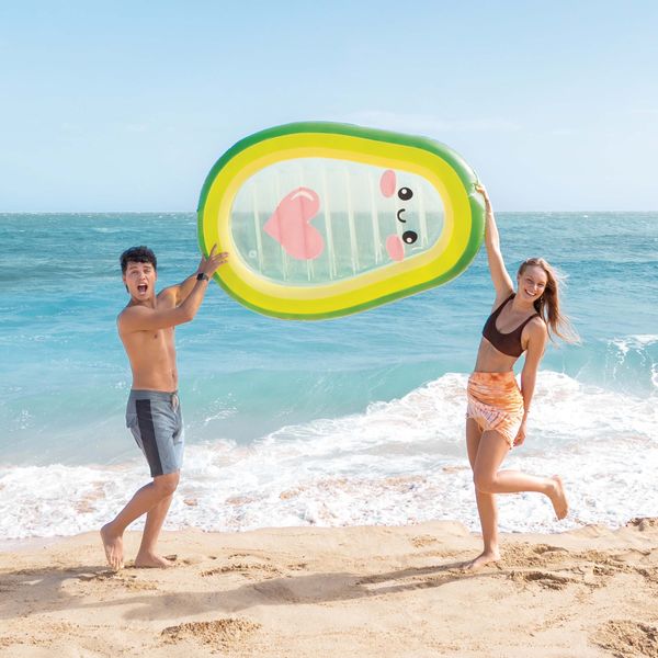 Intex 58739eu - materassino gonfiabile mare avocado, 165x114x23 cm - INTEX