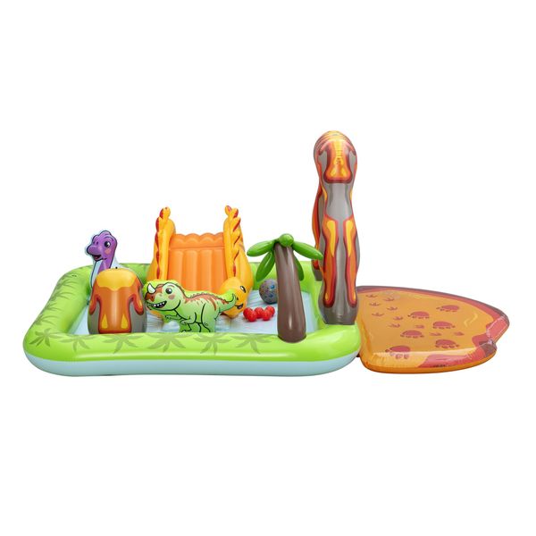 Piscina gonfiabile volcano springs 2,62 x 1,88 m scivolo vulcano con dinosauri - Bestway