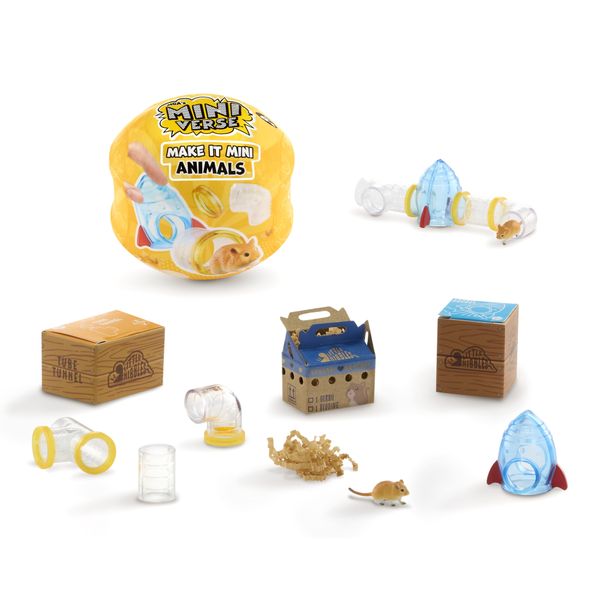 Mga's miniverse make it mini animals serie 2 - include 1 animale con accessori, mini oggetti da collezione, 8 da collezionare - MINIVERSE MGA