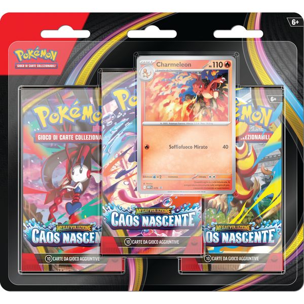 Pokémon megaevoluzione - caos nascente blister 3 buste - POKEMON