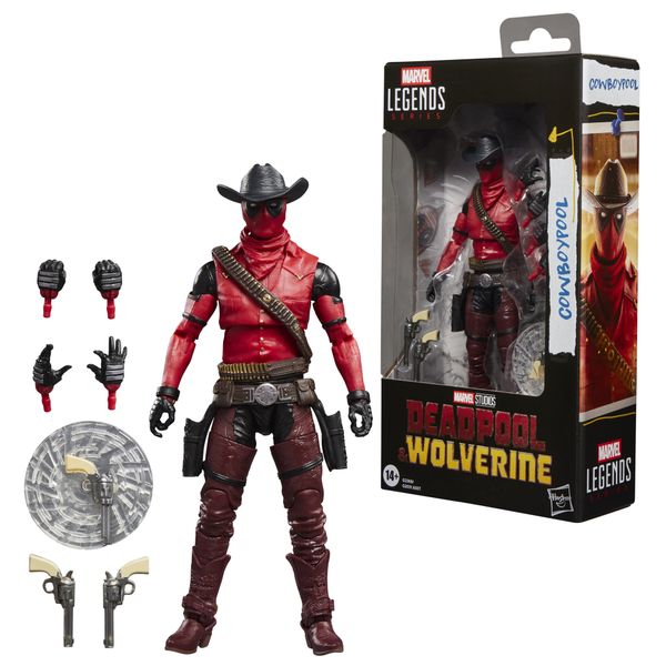 Hasbro, marvel legends series, cowboypool –  idea regalo, action figure collezionabile da 15 cm ispirata al film "deadpool & wolverine" - Avengers