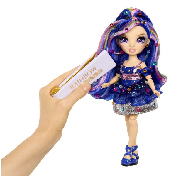 Rainbow high be dazzling - genevieve bleue - bambola fashion blu da 28 cm con decori, gemme scintillanti e accessori per lo styling - Rainbow High