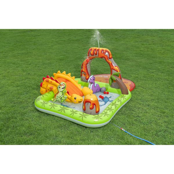 Piscina gonfiabile volcano springs 2,62 x 1,88 m scivolo vulcano con dinosauri - Bestway
