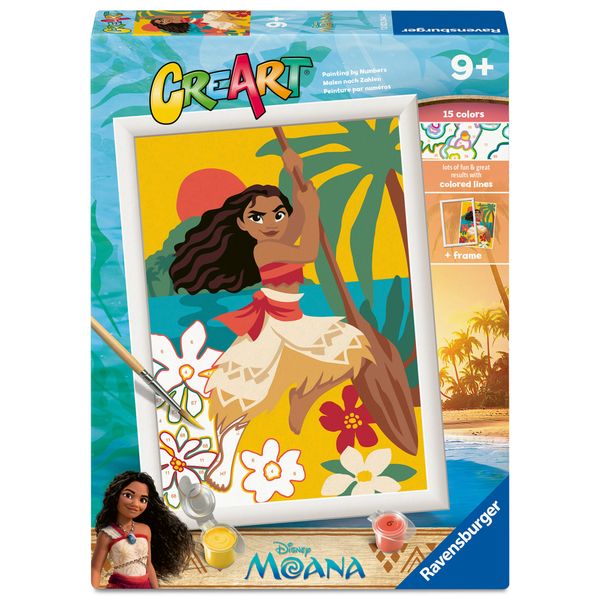 Ravensburger - creart - vaiana, kit pittura bambini 9 anni - RAVENSBURGER, Disney