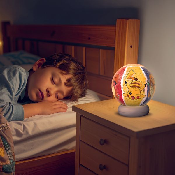 Ravensburger - puzzle ball nightlight pokémon, bambini 6 anni - POKEMON, RAVENSBURGER