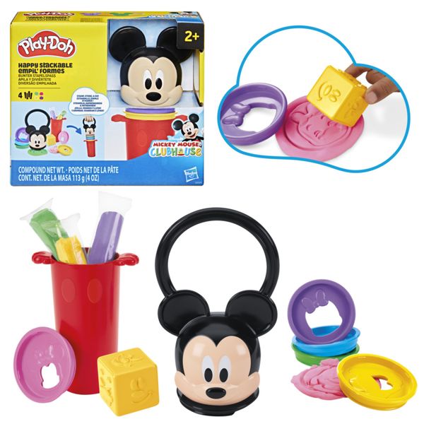 Play-doh, disney junior happy stackable, set di giocattoli per età prescolare - PLAY-DOH