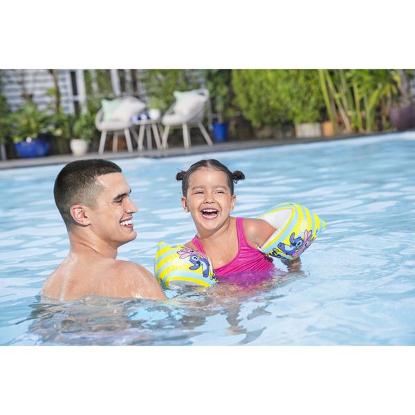 Braccioli gonfiabili con stampa tropicali 3‑6 anni disney stitch - Bestway, Disney Stitch