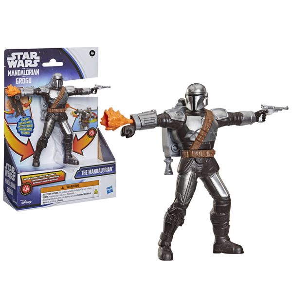 Hasbro star wars, il mandaloriano action fx – action figure da 15 cm con effetti sonori, giocattoli interattivi per bambini e bambine dai 4 anni in su - Star Wars