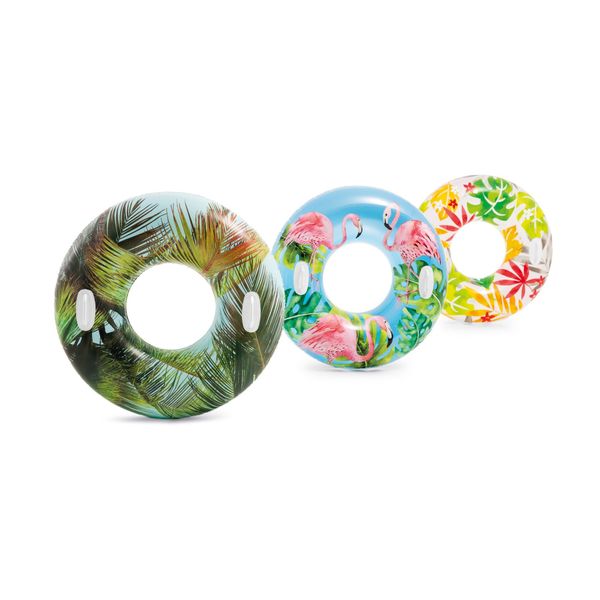 Intex 58263np - salvagente gonfiabile mare con manici assortiti, 1 pezzo, vinile, multicolore, 97 cm - INTEX