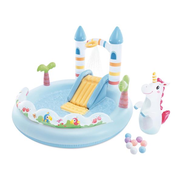 Intex 56148np - piscina gonfiabile play center castello unicorno, 196x178x127 cm, 2+ anni - INTEX