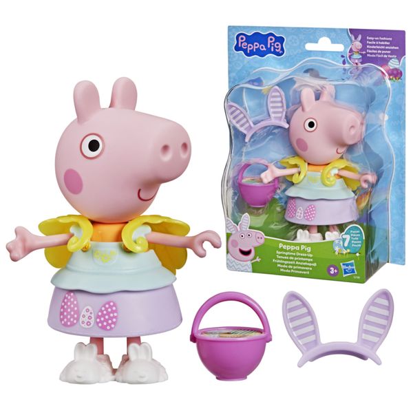 Peppa pig, peppa con outfit di primavera – action figure con 6 accessori alla moda facili da indossare - PEPPA PIG