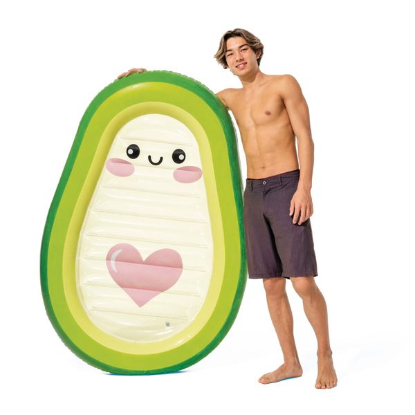 Intex 58739eu - materassino gonfiabile mare avocado, 165x114x23 cm - INTEX