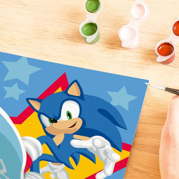 Ravensburger - creart serie d - speedy sonic,dipingere con i numeri per bambini 9+ anni - CREART, RAVENSBURGER, Sonic
