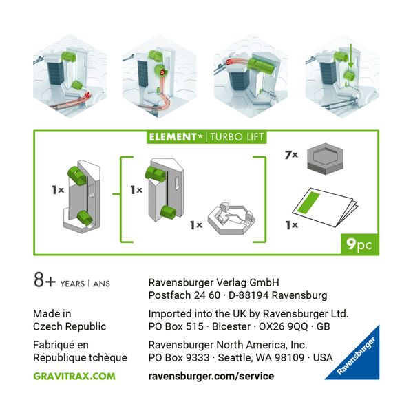 Ravensburger - gravitrax starter set element: lift, pista biglie bambino 8 anni - GRAVITRAX