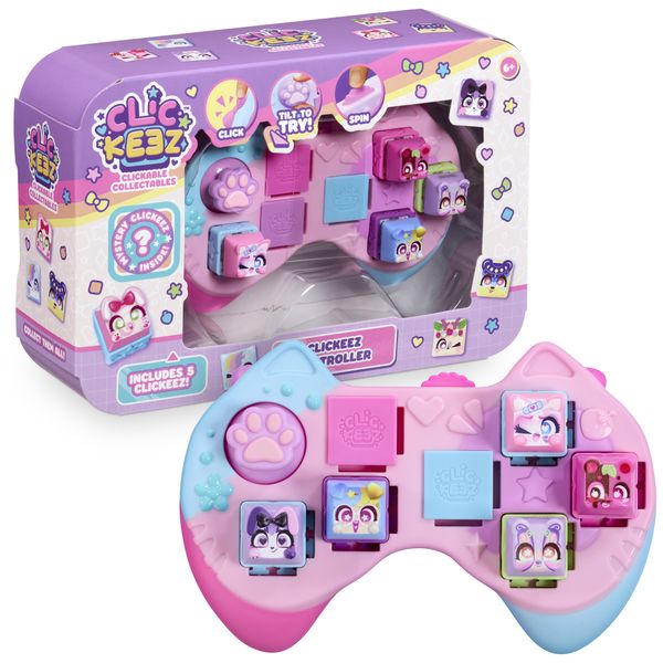 Controller clickeez - 5 pulsanti cliccabili+1 joystick+guida - fidget toy asmr personalizzabile - tasti da cliccare - 70 personaggi collezionabili - NO BRAND