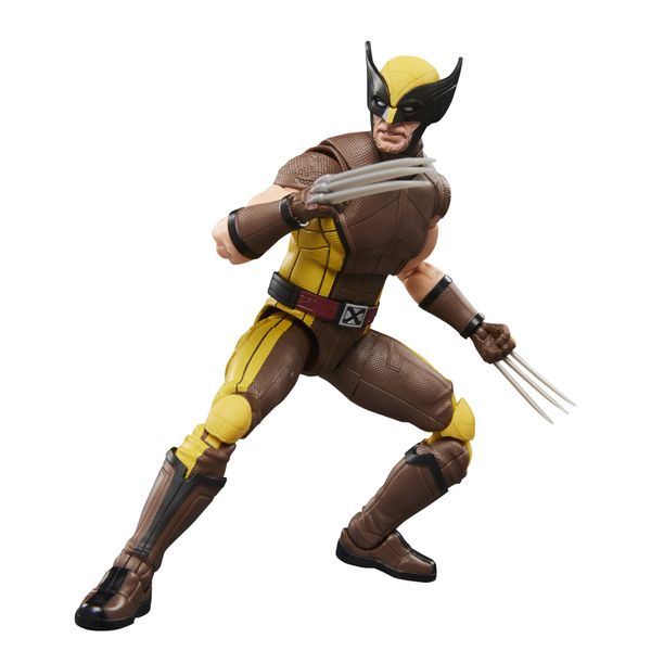 Hasbro, marvel legends series, wolverine (costume marrone) – idea regalo, action figure collezionabile da 15 cm - Avengers
