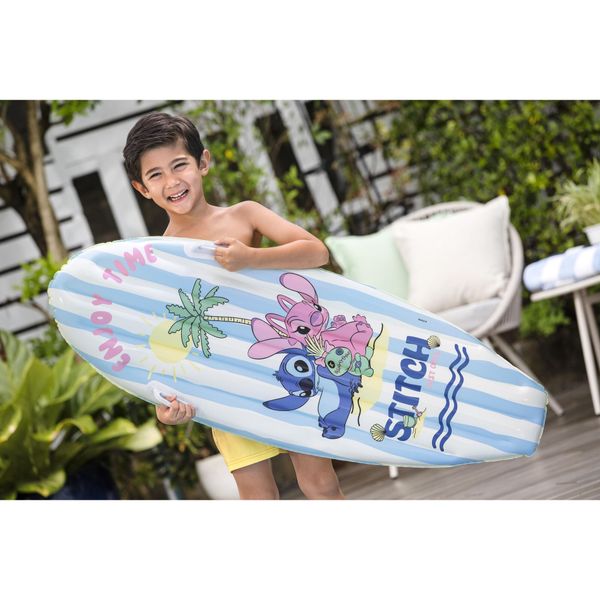 Tavola da surf gonfiabile surf rider 1,14 x 46 cm con stitch - Bestway, Disney Stitch