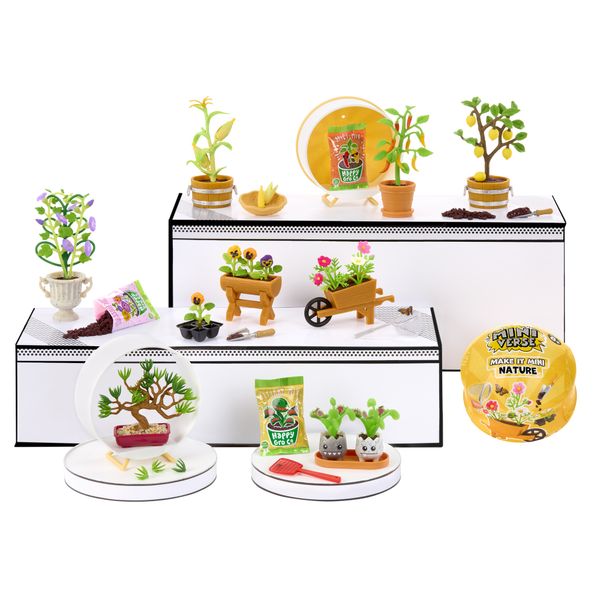 Mga's miniverse make it mini nature serie 3 - mini oggetti da collezione, artigianato fai da te, repliche di piante, fiori giocattolo - MINIVERSE MGA