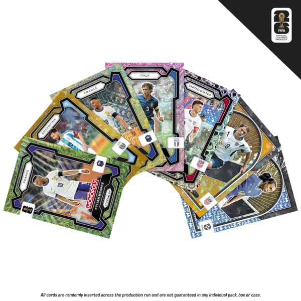 Monopoly panini prizm: booster box fifa world cup – gioco da tavolo per famiglie e amici, divertente e coinvolgente - MONOPOLY