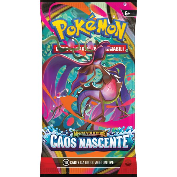 Pokémon megaevoluzione - caos nascente busta 10 carte assortita - POKEMON