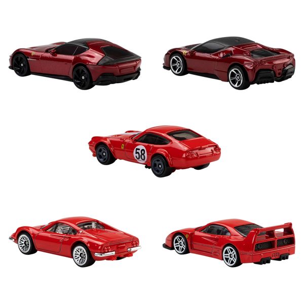 Hot wheels - set 5 veicoli ferrari - Hot Wheels