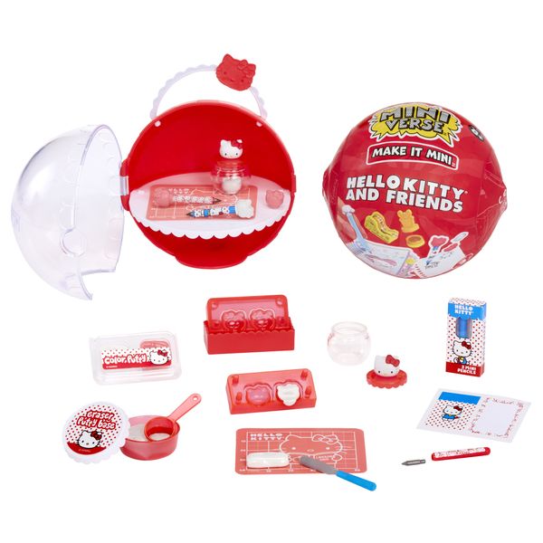Mga's miniverse make it mini hello kitty & friends serie 3 - oggetti in miniatura collezionabili, repliche di cartoleria retrò, artigianato, fai da te - Hello Kitty, MINIVERSE MGA