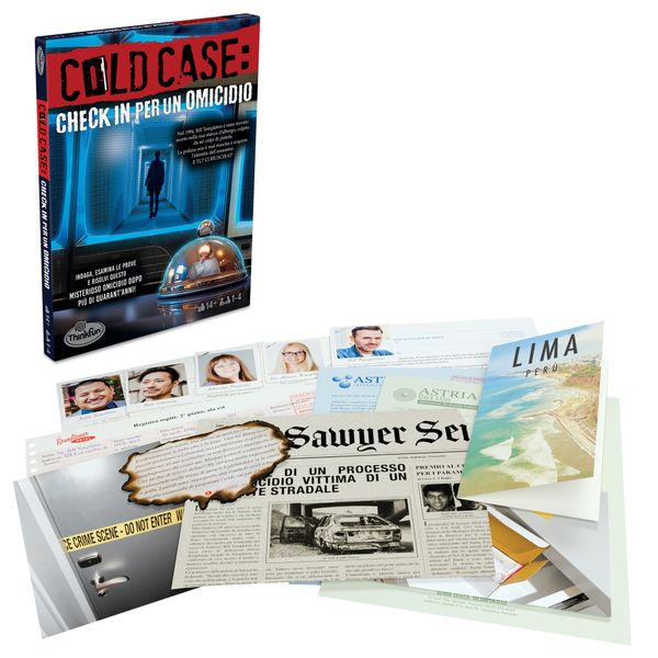 Thinkfun - cold case 5: check in per un omicidio +14 anni, giochi investigativi 1-4 giocatori - RAVENSBURGER