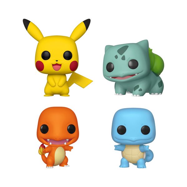 Funko pop games - pokemon- starters pack 4 personaggi - pikachu - bulbasaur - squirtle - charmander - FUNKO POP!, POKEMON